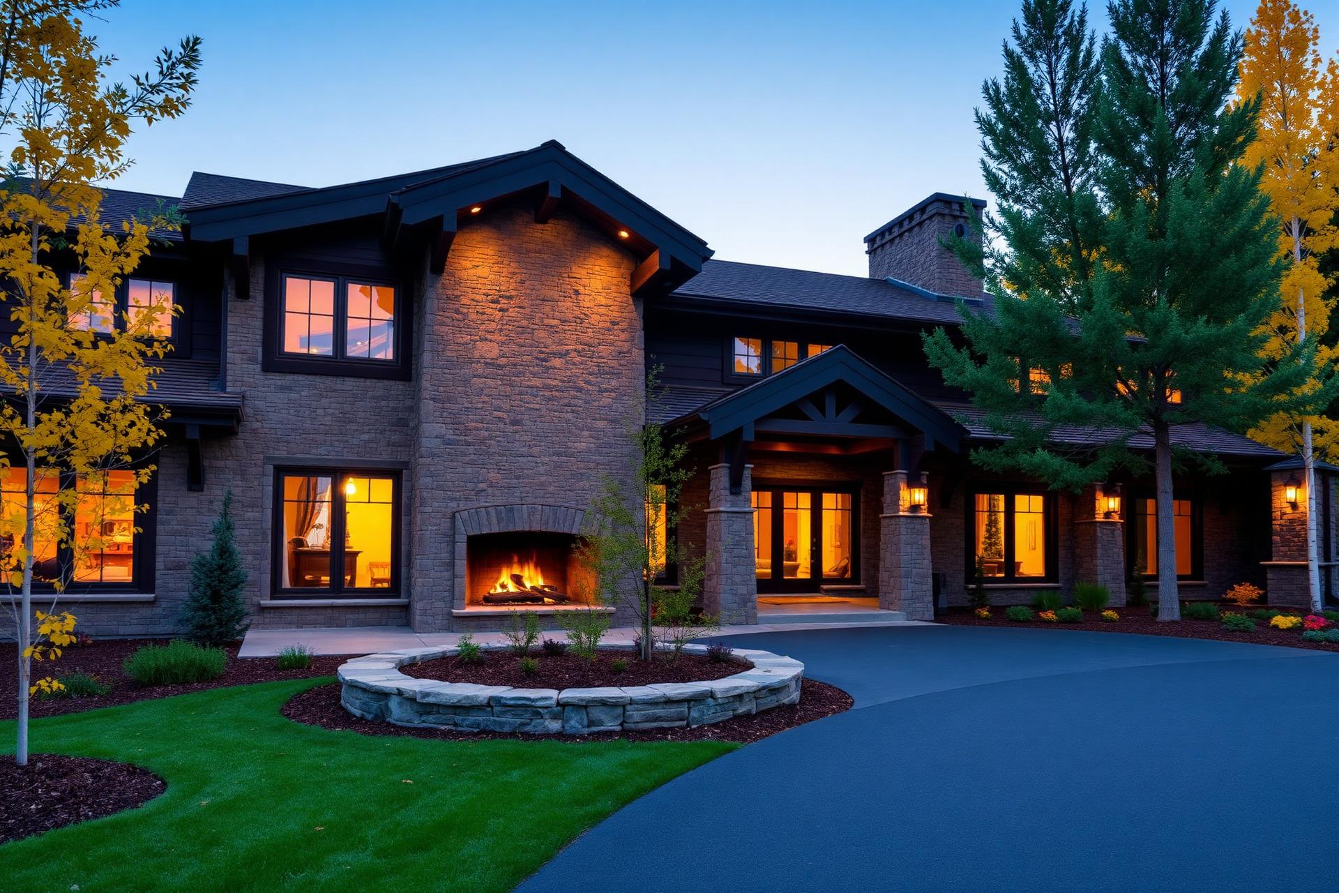 A mountain lodge