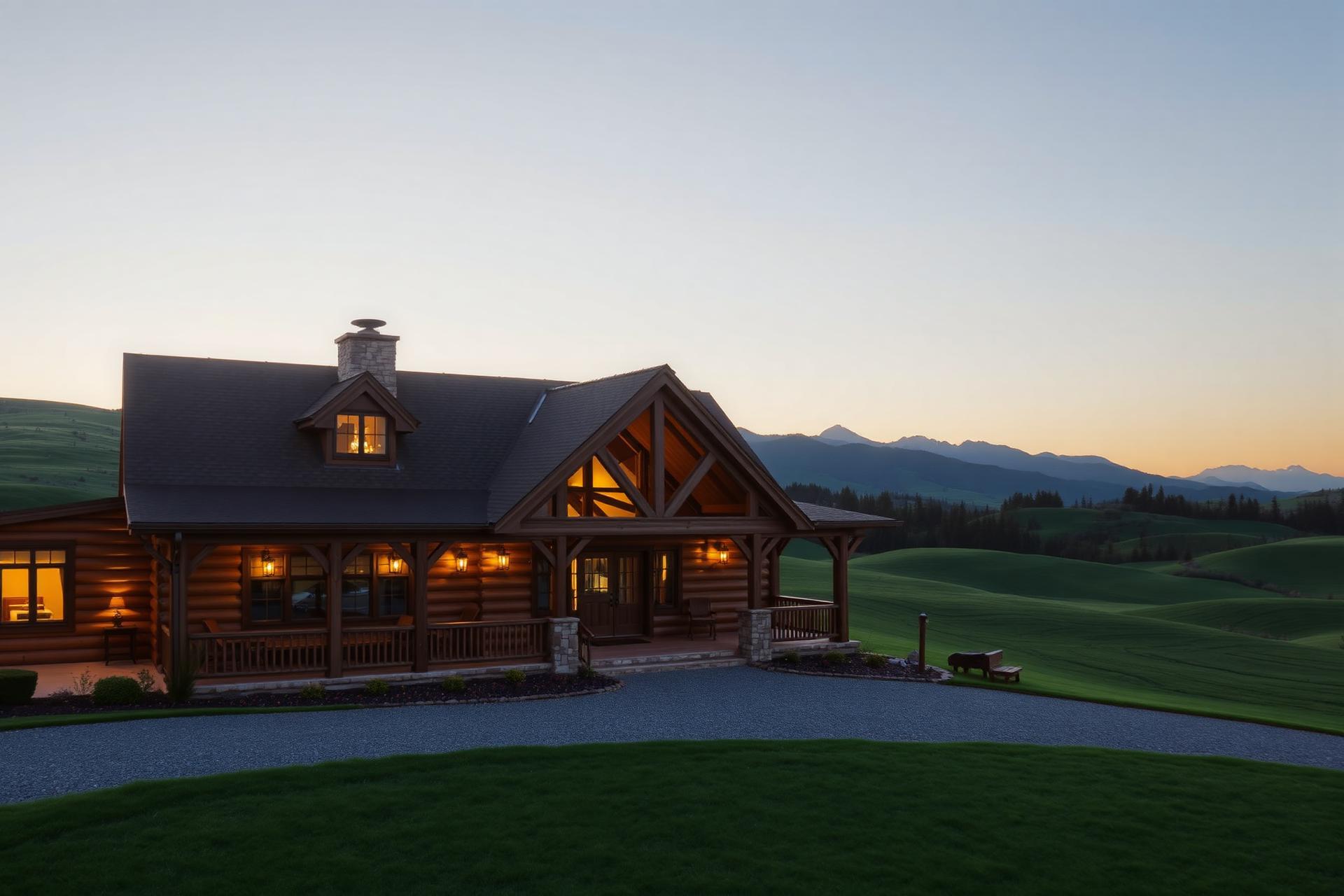 A ranch retreat at golden hour